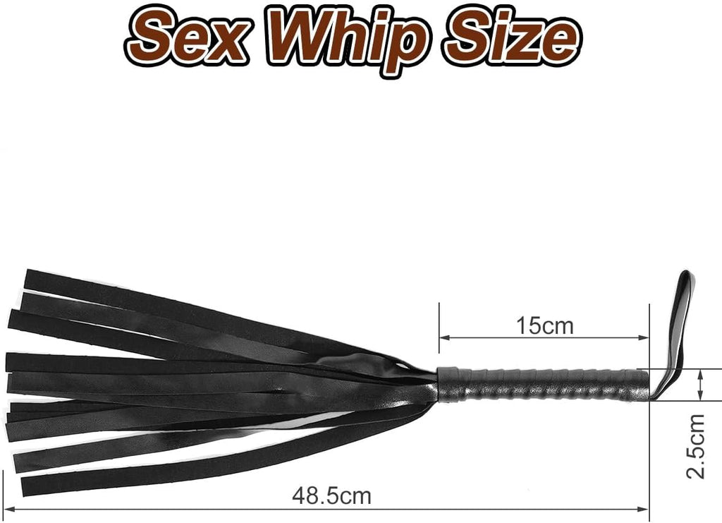 Restraint Flogger Adult Whip BDSM Sex Play Paddle with Tassels Role Play Slaves Punishment Spanking Whip for Couples Gay Flirt