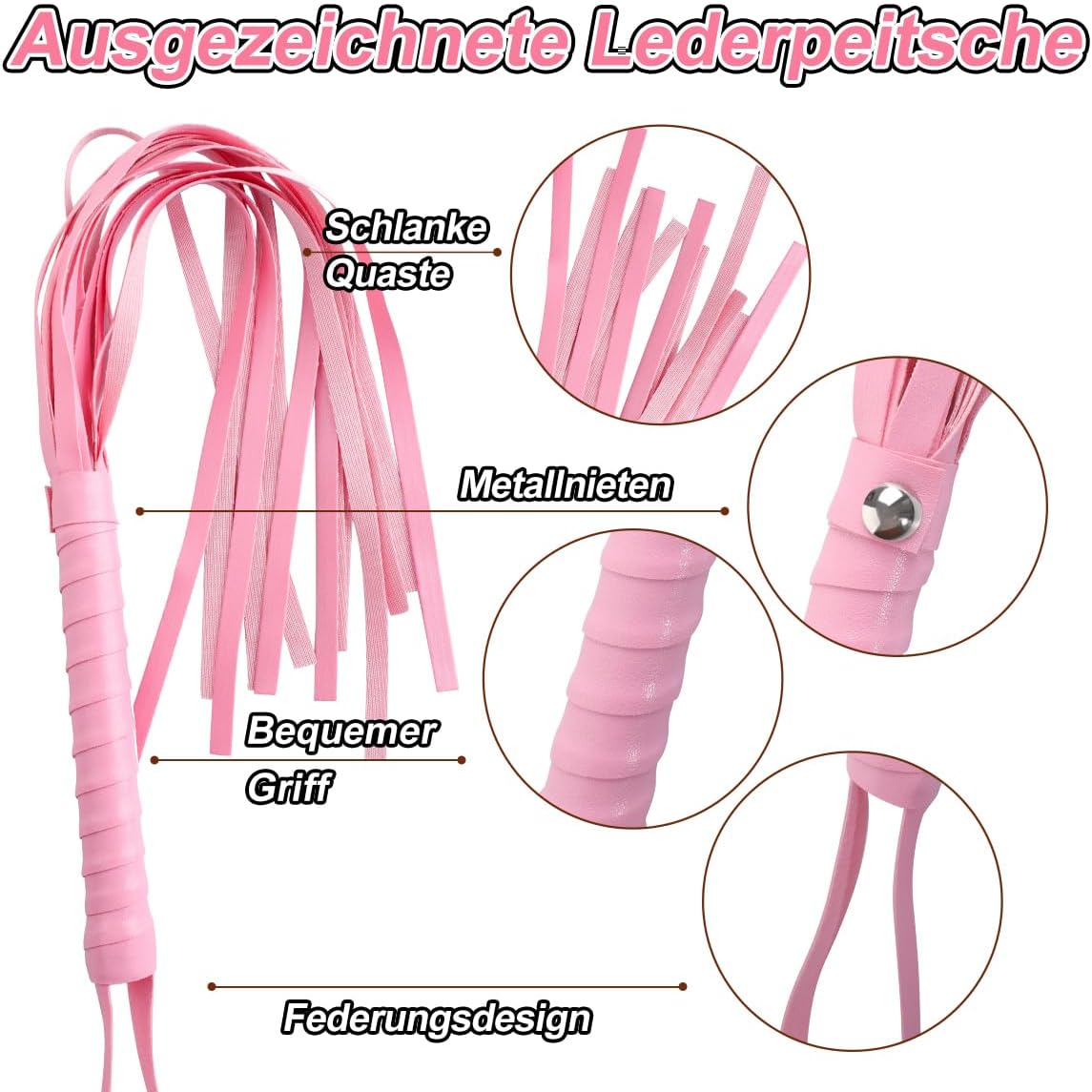 Restraint Flogger Adult Whip BDSM Sex Play Paddle with Tassels Role Play Slaves Punishment Spanking Whip for Couples Gay Flirt