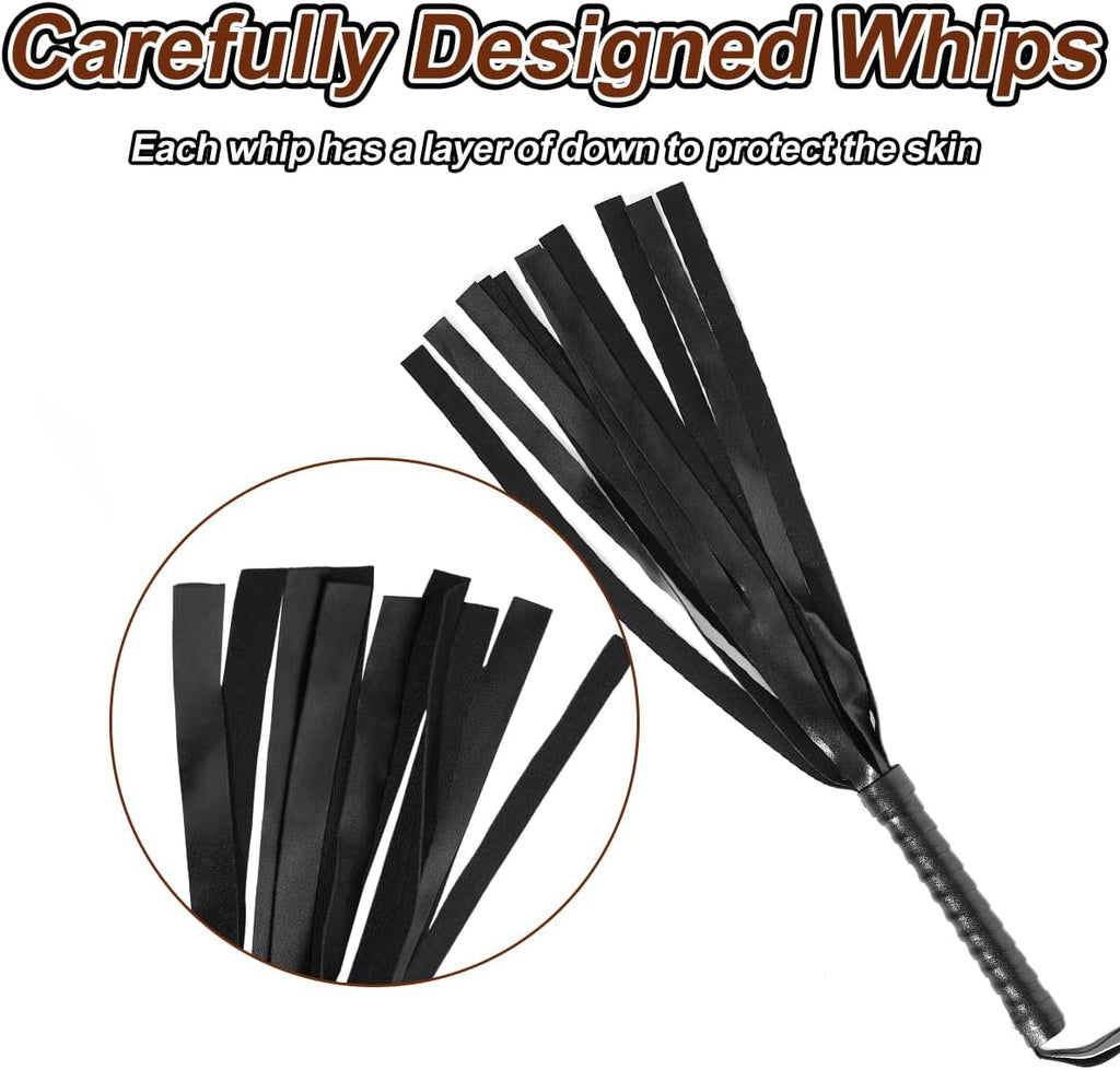 Restraint Flogger Adult Whip BDSM Sex Play Paddle with Tassels Role Play Slaves Punishment Spanking Whip for Couples Gay Flirt