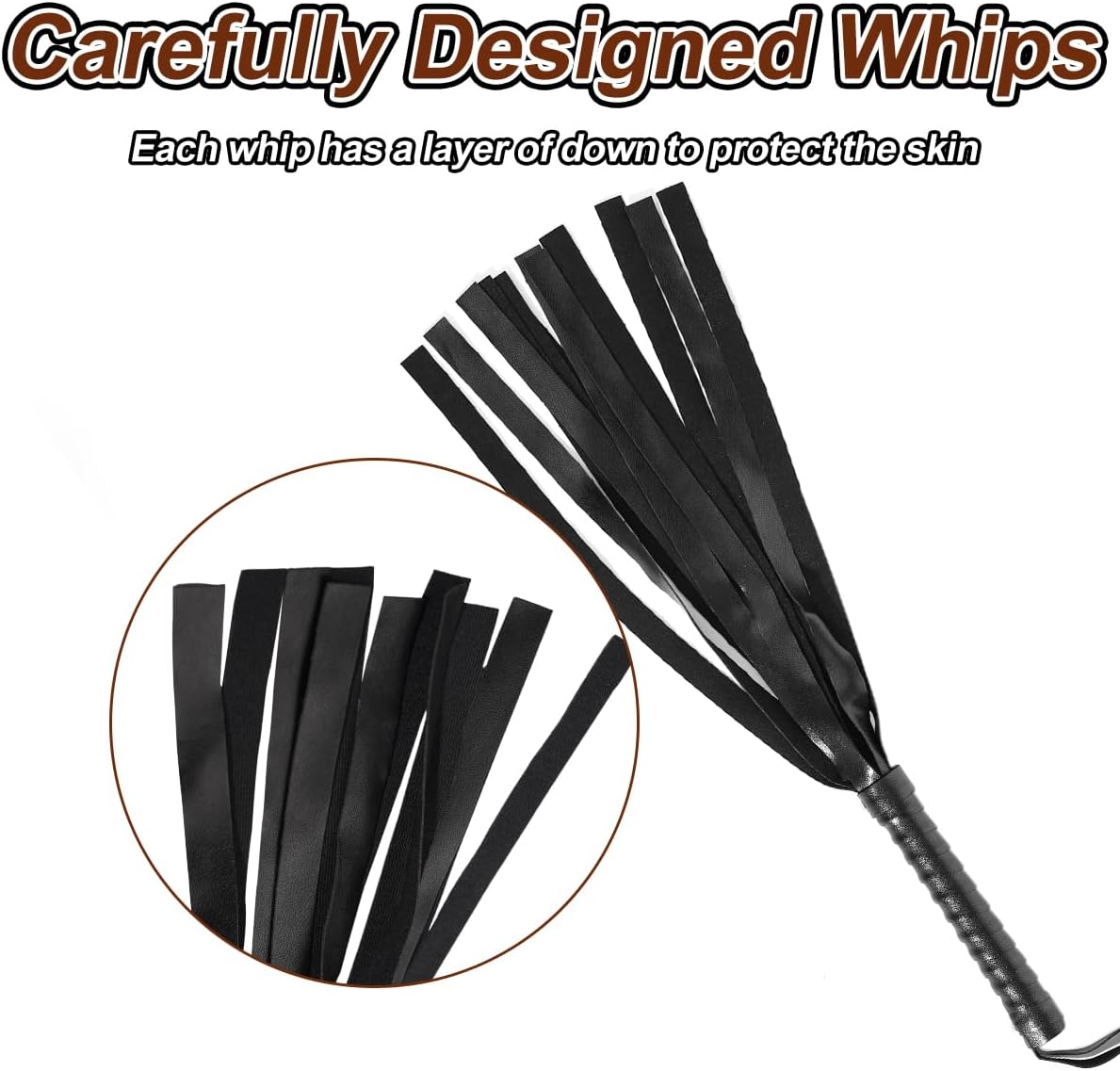 Restraint Flogger Adult Whip BDSM Sex Play Paddle with Tassels Role Play Slaves Punishment Spanking Whip for Couples Gay Flirt