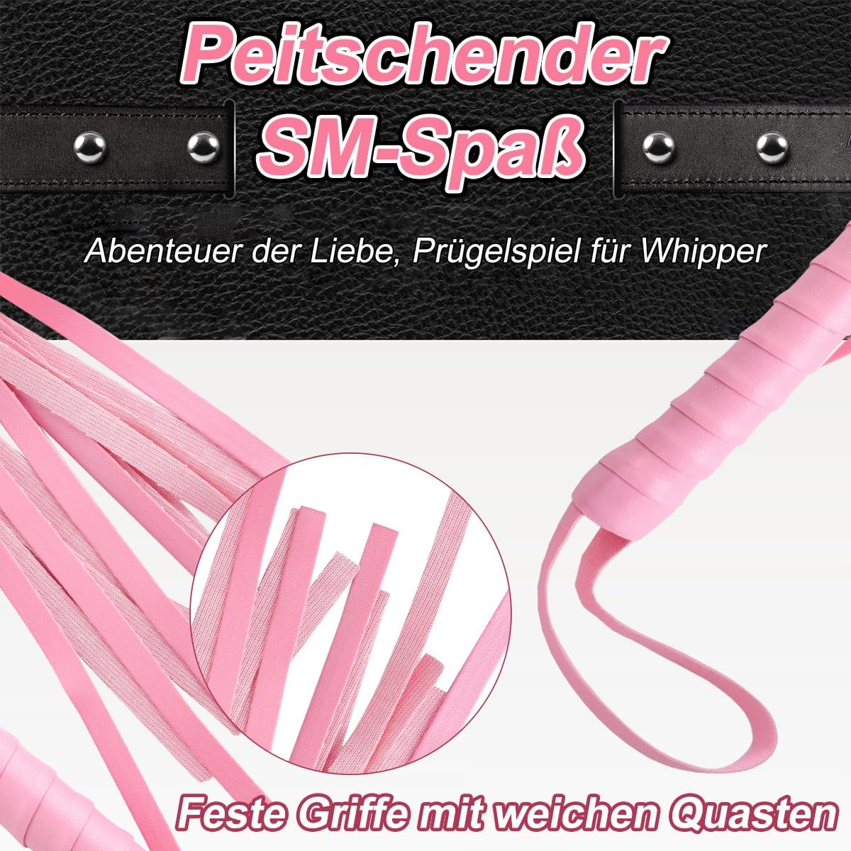 Restraint Flogger Adult Whip BDSM Sex Play Paddle with Tassels Role Play Slaves Punishment Spanking Whip for Couples Gay Flirt