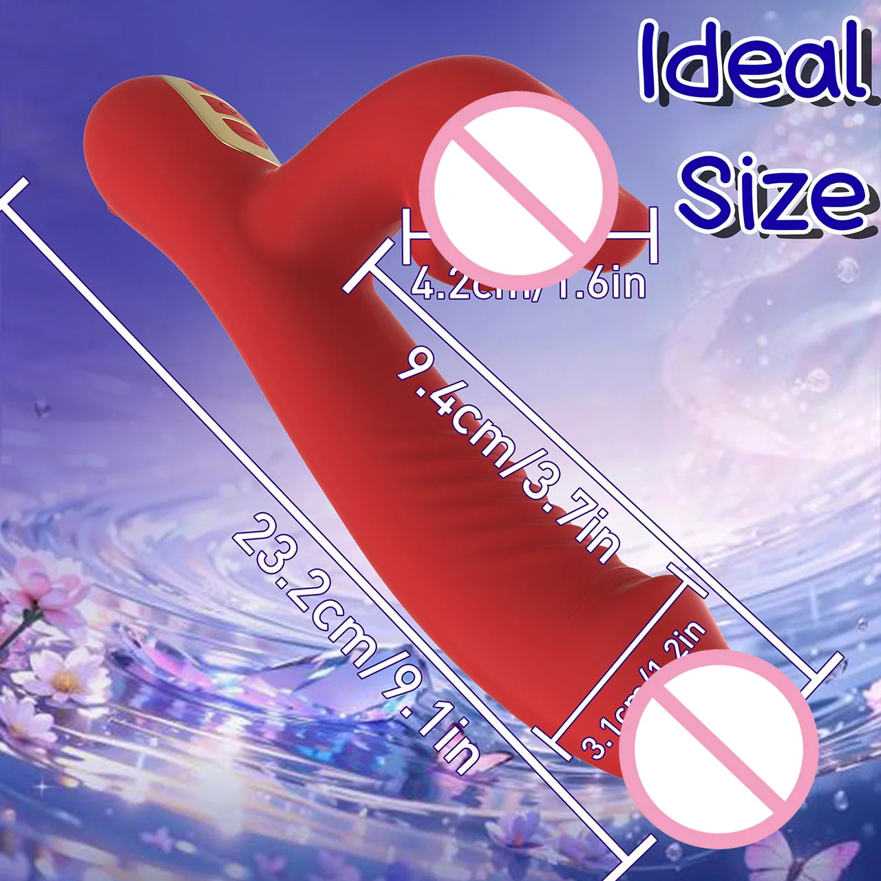 Adult Sex Toys Female Masturbation Vibrator Stimulates G-Spot and Clitoris 5 Bite Patterns & 7 Percussion Frequencies Adult Toys