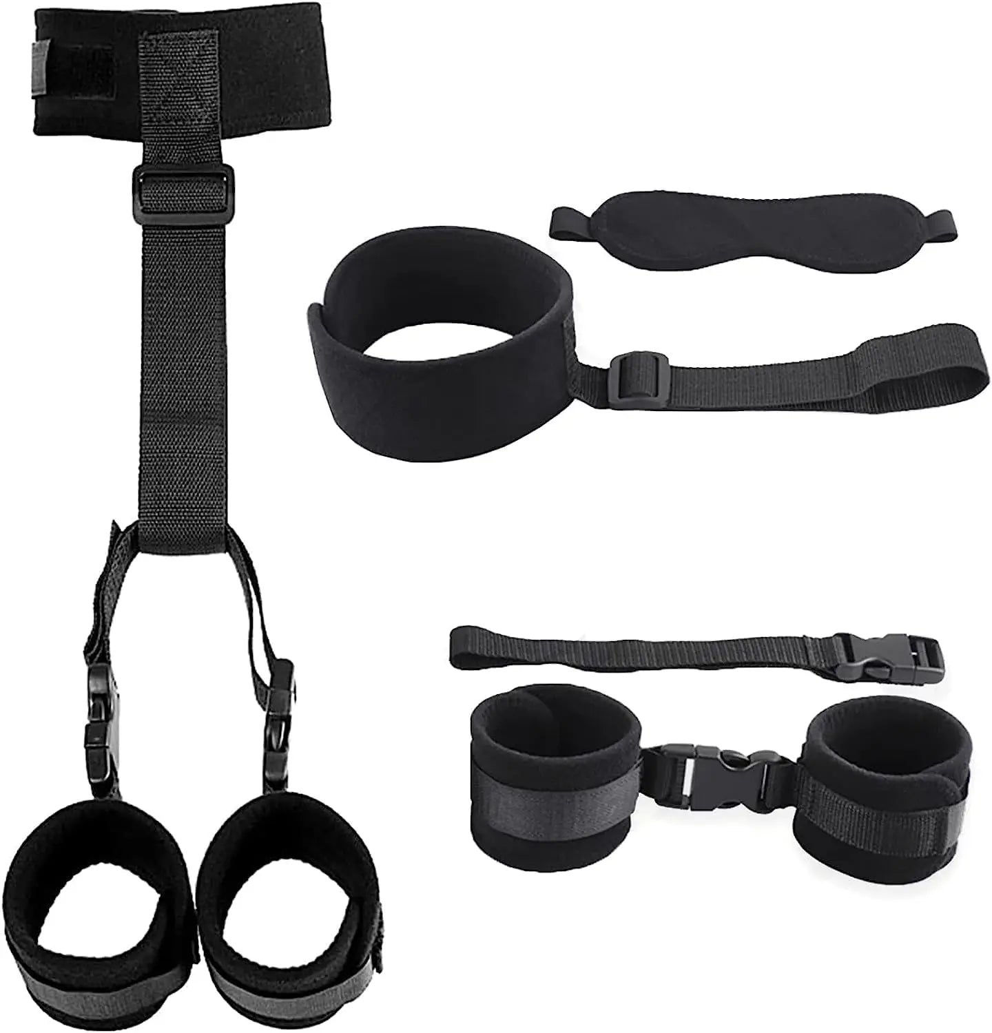 Sex Bondage BDSM Kit Bed Restraints Set Adjustable Hand Ankle Cuff Sex Restraints Straps Adult Sex Toys for Couples SM Games