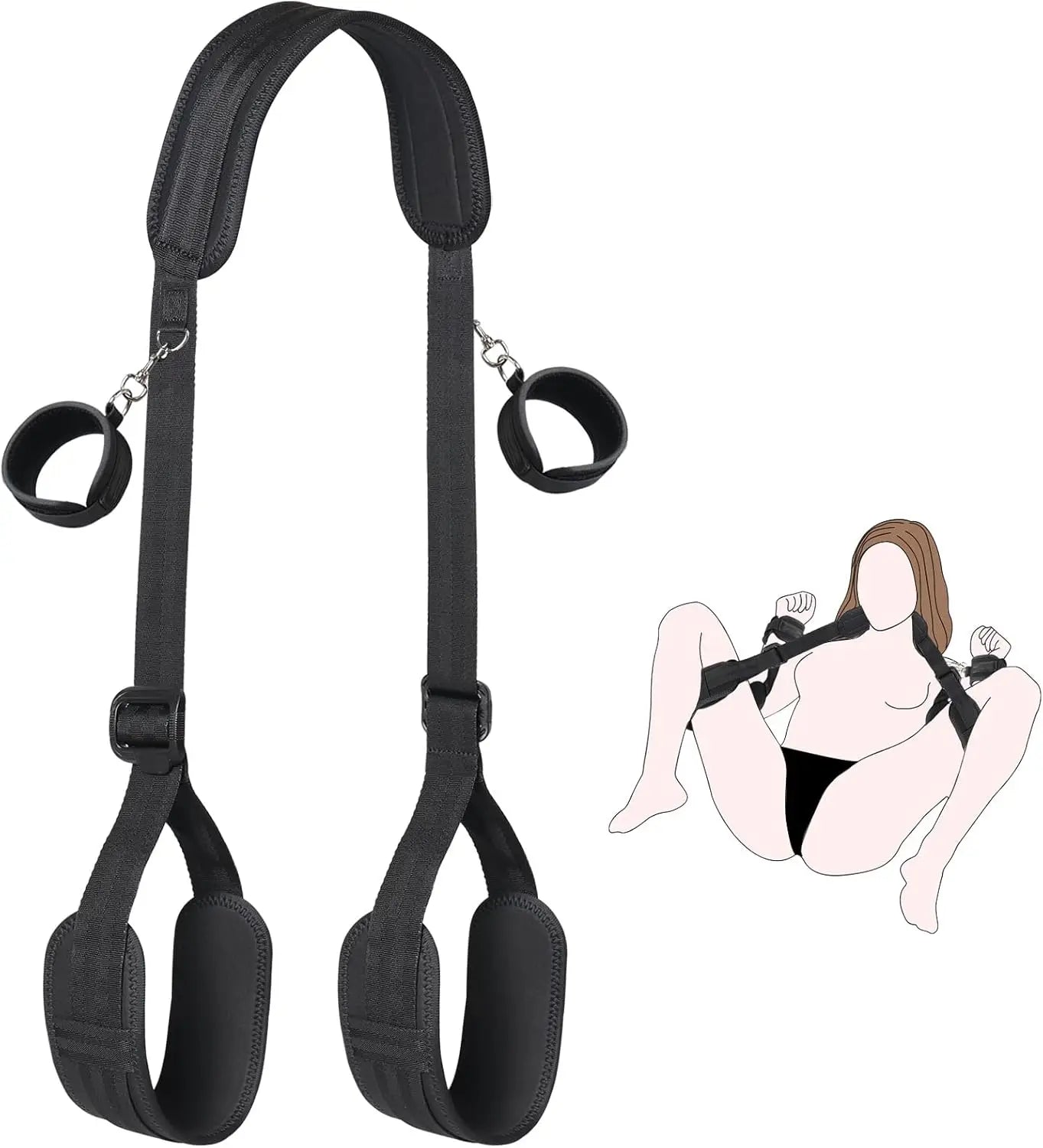 Sex Bondage BDSM Kit Bed Restraints Set Adjustable Hand Ankle Cuff Sex Restraints Straps Adult Sex Toys for Couples SM Games