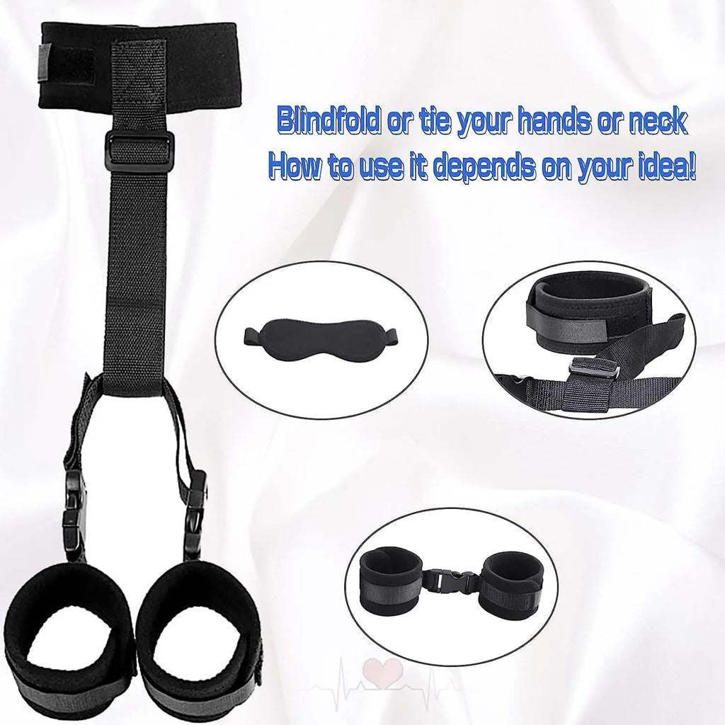 Sex Bondage BDSM Kit Bed Restraints Set Adjustable Hand Ankle Cuff Sex Restraints Straps Adult Sex Toys for Couples SM Games