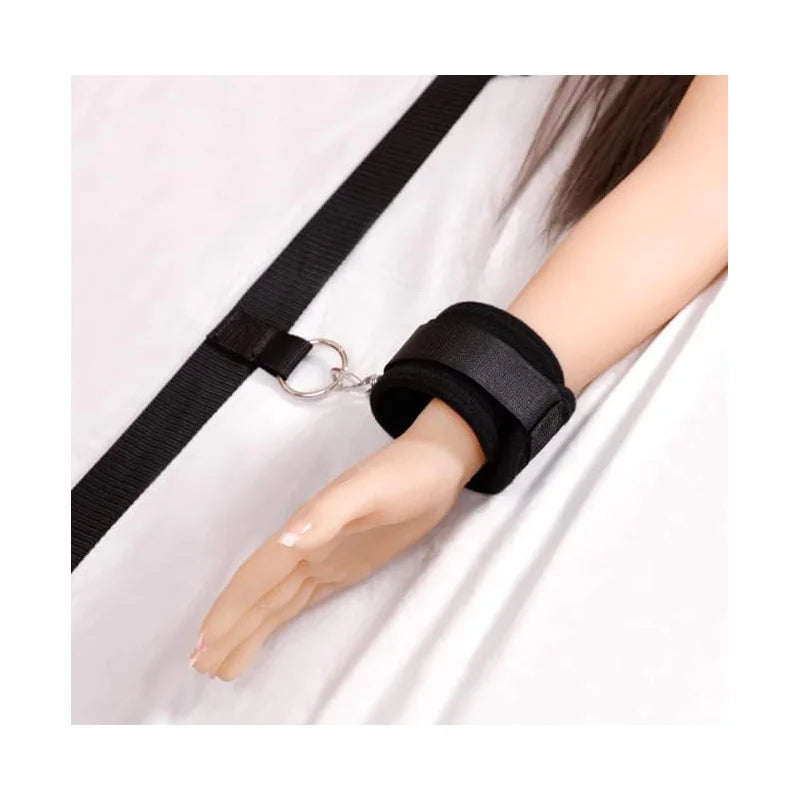 Sex Bondage BDSM Kit Bed Restraints Set Adjustable Hand Ankle Cuff Sex Restraints Straps Adult Sex Toys for Couples SM Games
