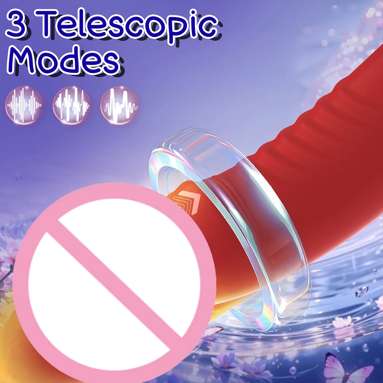 Adult Sex Toys Female Masturbation Vibrator Stimulates G-Spot and Clitoris 5 Bite Patterns & 7 Percussion Frequencies Adult Toys