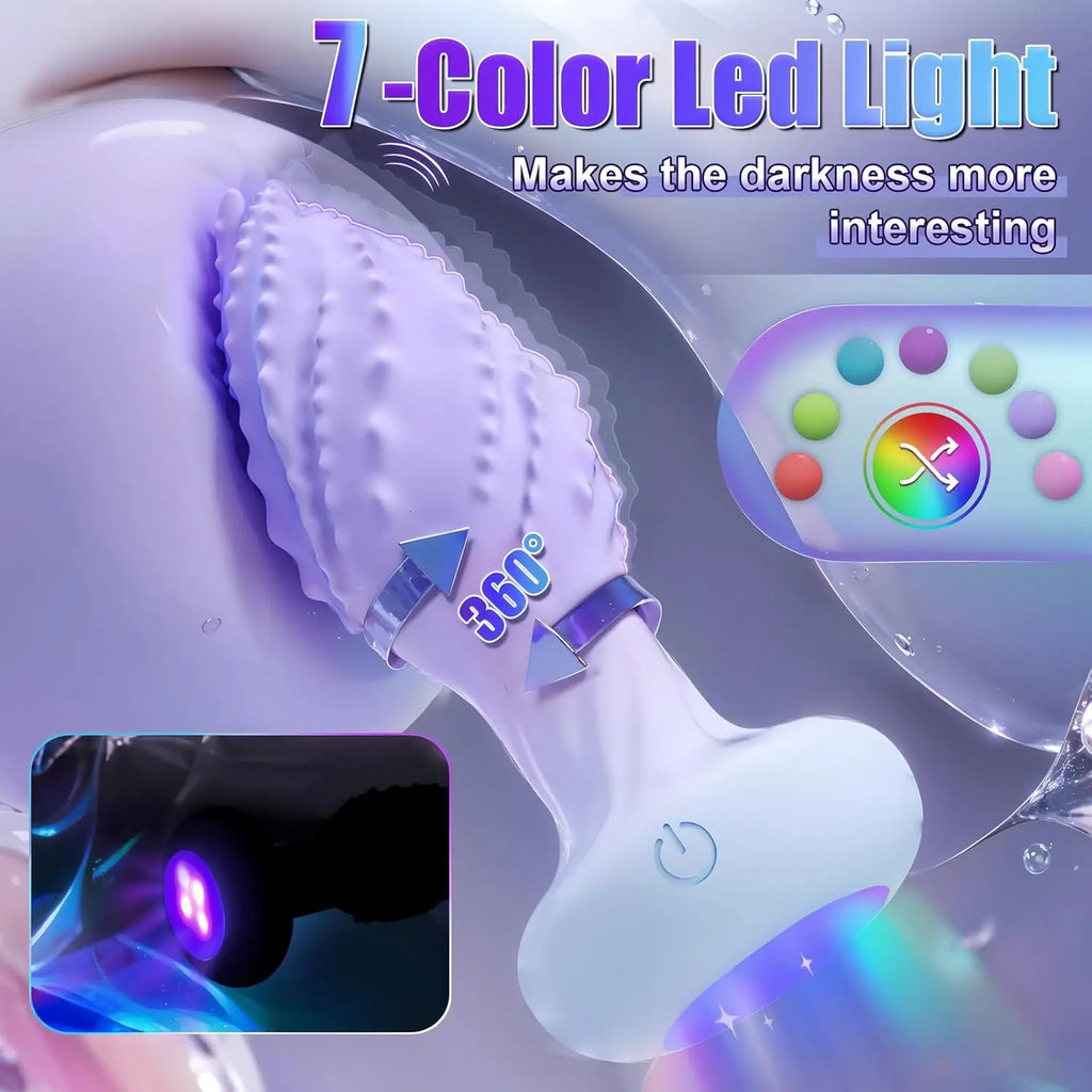 Anal Vibrator Butt Plug Adult Sex Toy for Men Women 360° Rotation Adult Sex Anal Remote Toys Prostate Massager for Gay Couples