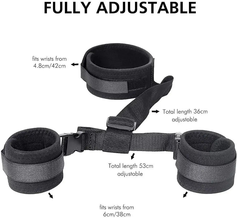 Sex Bondage BDSM Kit Bed Restraints Set Adjustable Hand Ankle Cuff Sex Restraints Straps Adult Sex Toys for Couples SM Games
