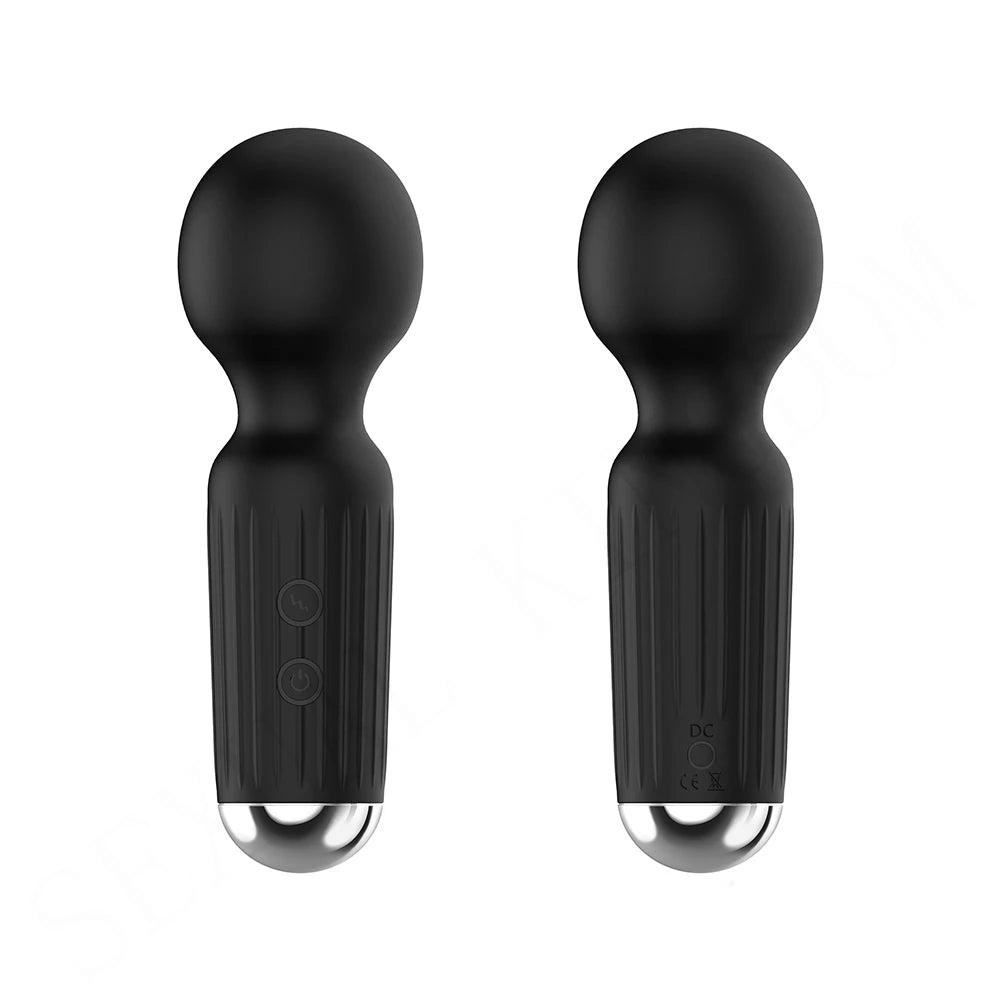 Strong Motors Vibrators Mini AV Wand 20 Modes Sticks Small Portable G-spot Clitoral Stimulator Female Masturbator Adult Sex Toys