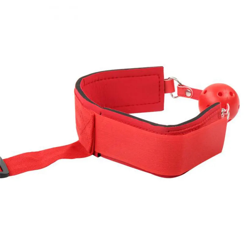 Bdsm Bondage Set Restraint Adult Game Handcuff Neck Collar Wrist Mouth Gag Strap Fetish SM Sex Toy For Woman Couples No Vibrator