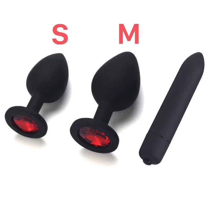 Adult Silicone Anal Plug Dildos Bullet Vibrator Butt Plugs Sex Toys for Women Men Gay Prostate Massager Anal Masturbating S/M/L