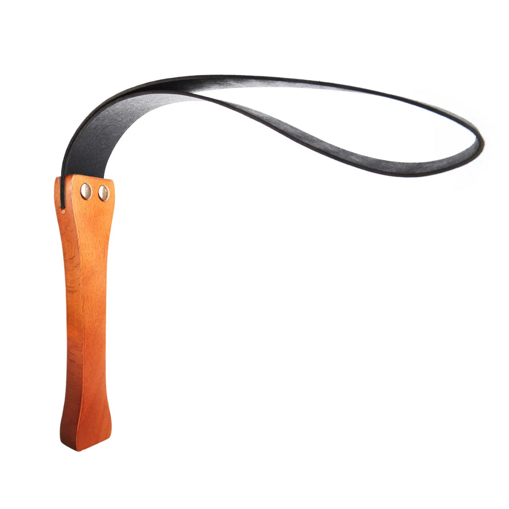 Thierry Flogger Leather Bdsm Whip Wooden Handle Spanking Paddle Slave Adult Sex Toys for Womans Bondage Restraints Whips