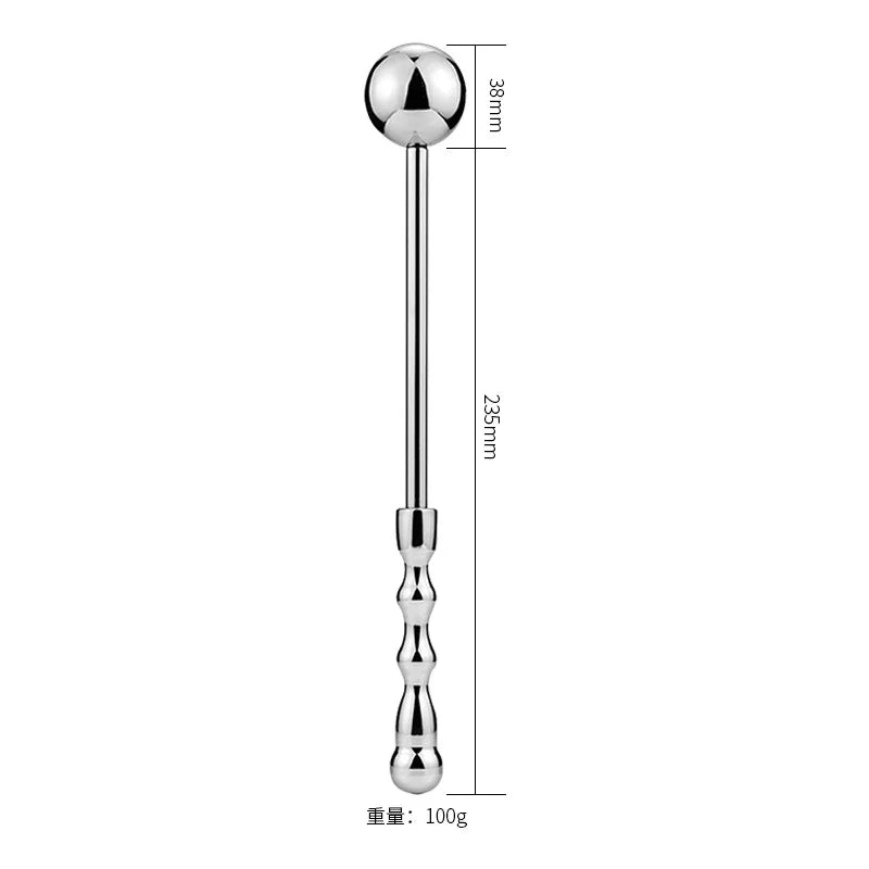 Male Stainless Steel Anal Plug Butt Anal Beads G Spot Wand Male Prostate Massage Stick Double Dildo Vagina Adult Sex Toys