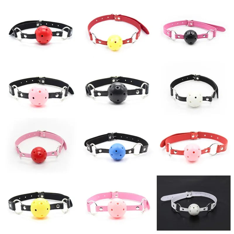 BDSM Oral Sex Toys Open Mouth Gag Ball Fetish Slave Bondage Restraints Belts with Mouth Gags Adult Sex Shop for Couples Game