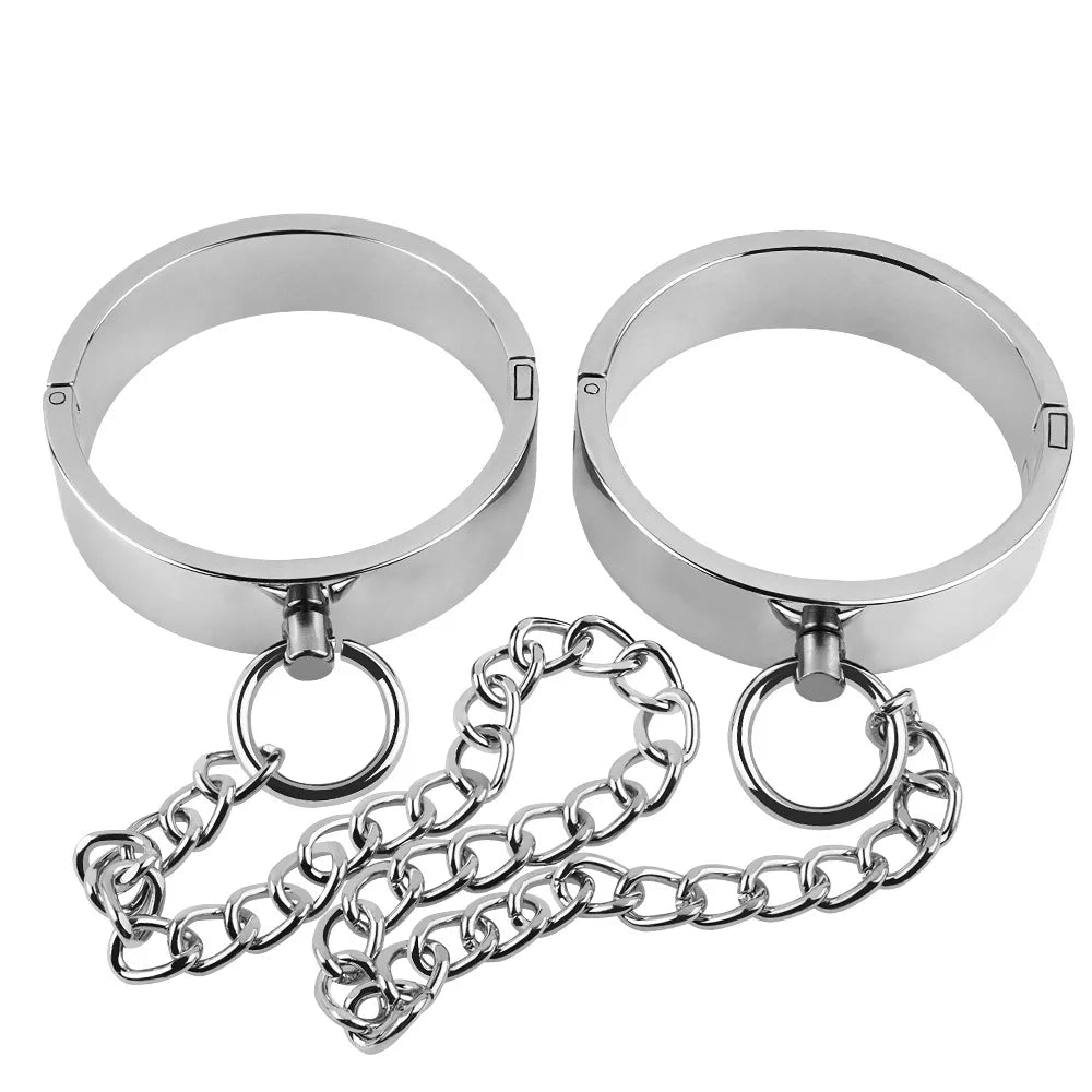 Erotic Metal Handcuffs BDSM Footcuffs Hand Restraint Cuffs Sex Bondage Slave Intimate Adult Games Sex Toys For Couple