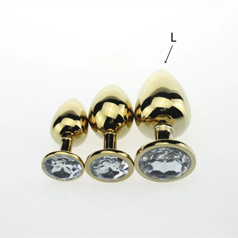 3 Size Anal plug S/M/L Stainless Steel Metal Anal Plug Sex Toys for Adults Female/Male Dildo Anal toys Women Men Gay Butt Plug