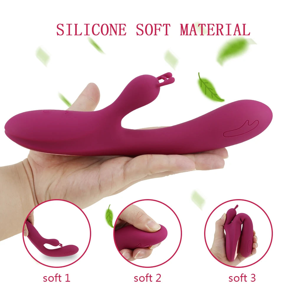 Adult sex toys Vibrators G-spot 10 Speeds USB Rechargeable Powerful Dildo Rabbit Vibrator for Women Clitoris stimulation Massage