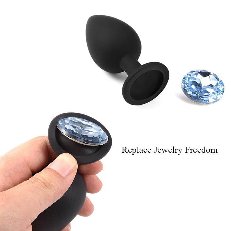 Adult Silicone Anal Plug Dildos Bullet Vibrator Butt Plugs Sex Toys for Women Men Gay Prostate Massager Anal Masturbating S/M/L