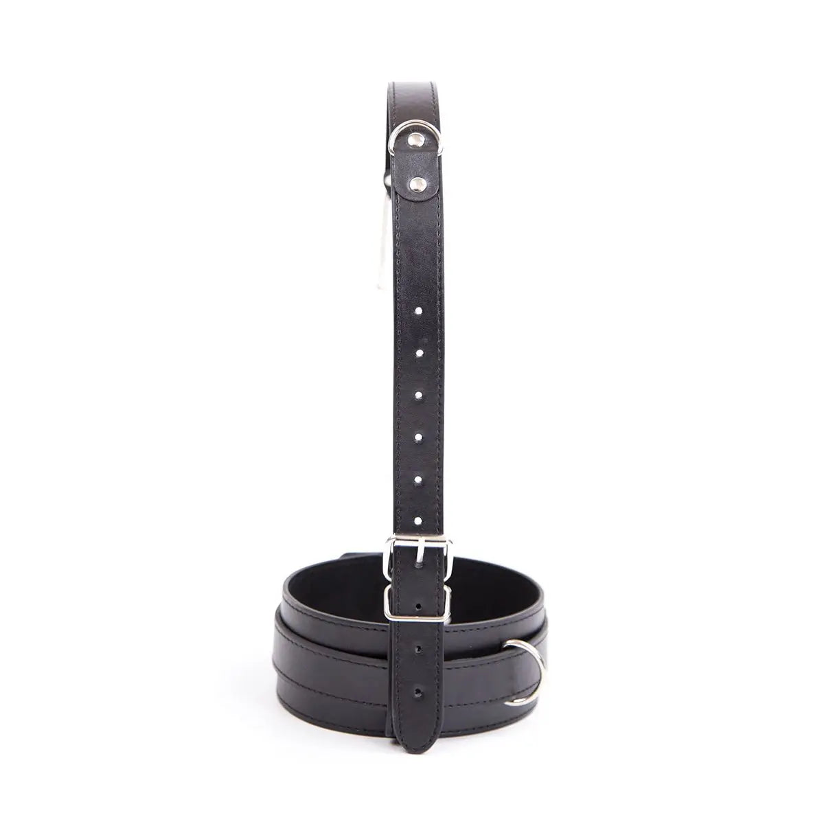Slave Bondage Leather Choker Collar Strap with Smooth Stainless Steel Nose Hook for Fetish Bdsm Restraint Flirting Sex Toys