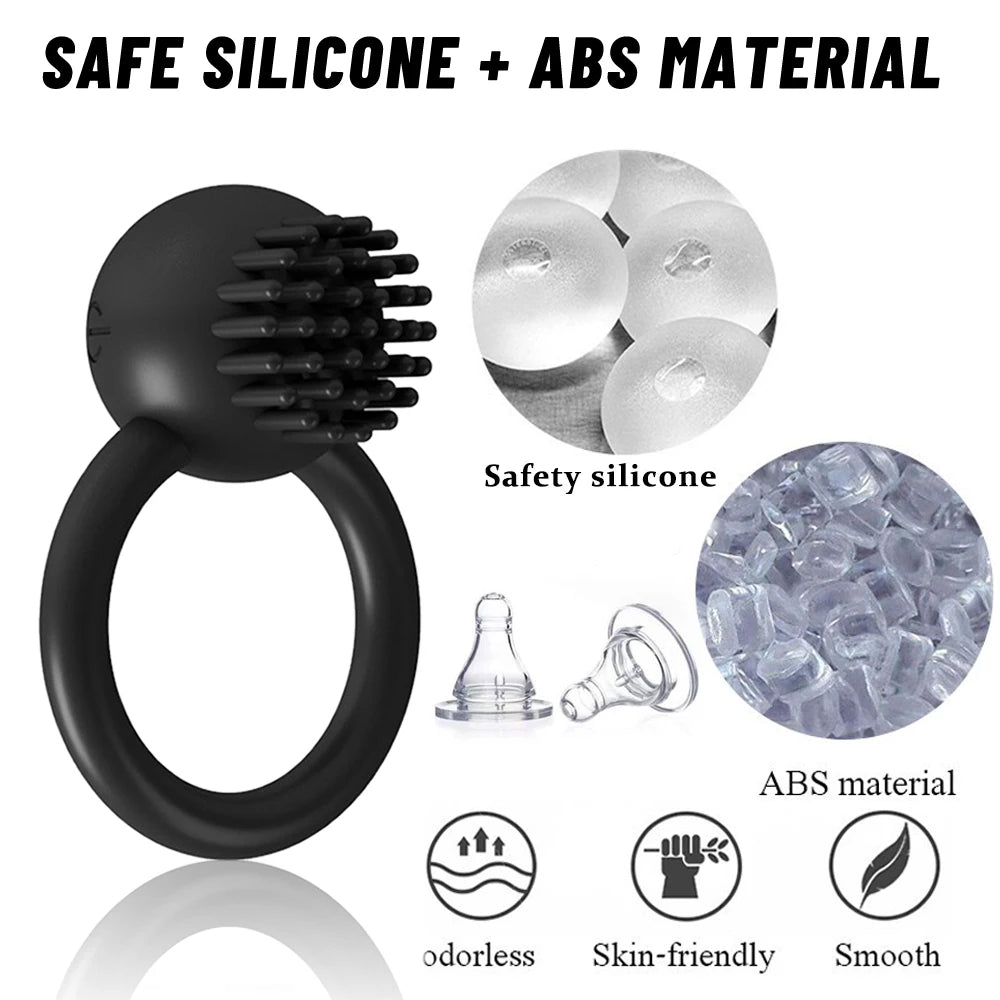 Male Masturbator chastity sextoy sensualex men novelty toys Rechargeable 10 vibration modes Ejaculation delay cock ring  sextoy