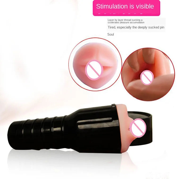 Vagina Real Pussy Aircraft Cup Male Masturbator Silicone Artificial Vagina Mouth  Oral Sex Masculino Erotic Toy Sex Toys for Men