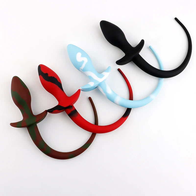 Pig tail silicone Butt plug sex toy adult product for woman,anal plug dog tails Slave cosplay submisson piggy girl Puppy Play