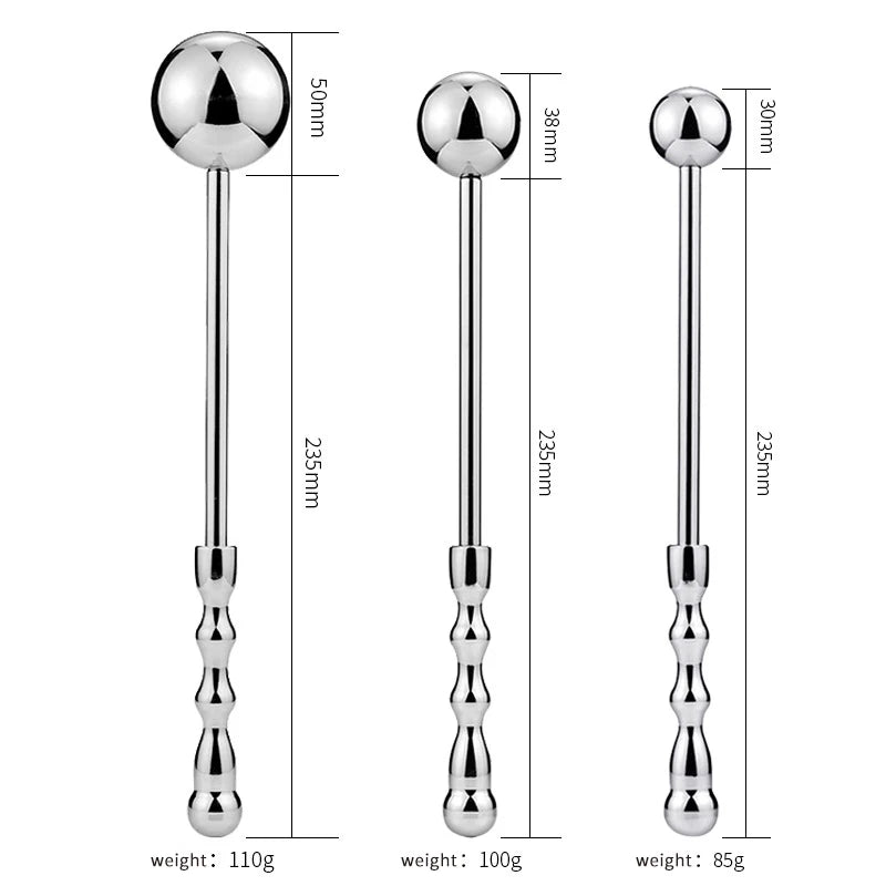 Male Stainless Steel Anal Plug Butt Anal Beads G Spot Wand Male Prostate Massage Stick Double Dildo Vagina Adult Sex Toys