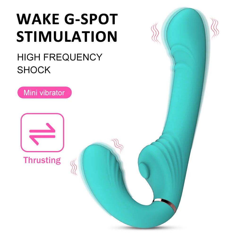 Mini Waterproof G-spot Vibrator for Women USB Rechargeable Dual Vibrating Massager with 10 Frequency Vibration Mode