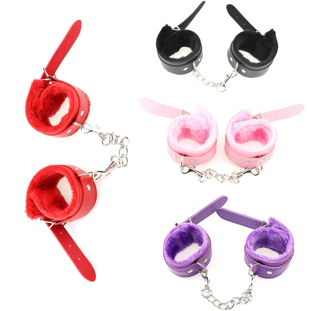Erotic Sex Toys For Women Men Couples Adults Games Products BDSM Bondage Restraint Set Fetish Handcuffs Leather Whip Spanking