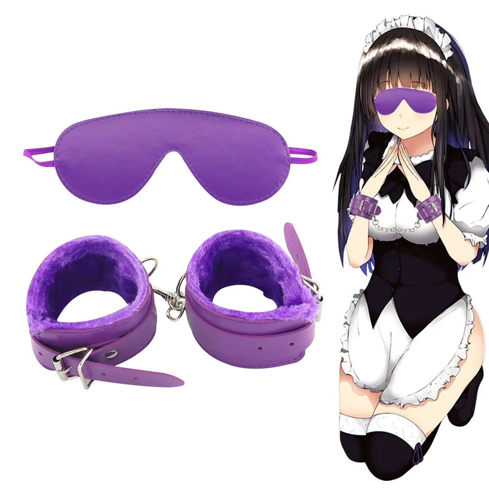 EXVOID 7PCS/Set Harness Strap Handcuffs Slave SM Bondage Belt BDSM Bondage Rope Fetish Adult Sex Toys For Couples Restraints