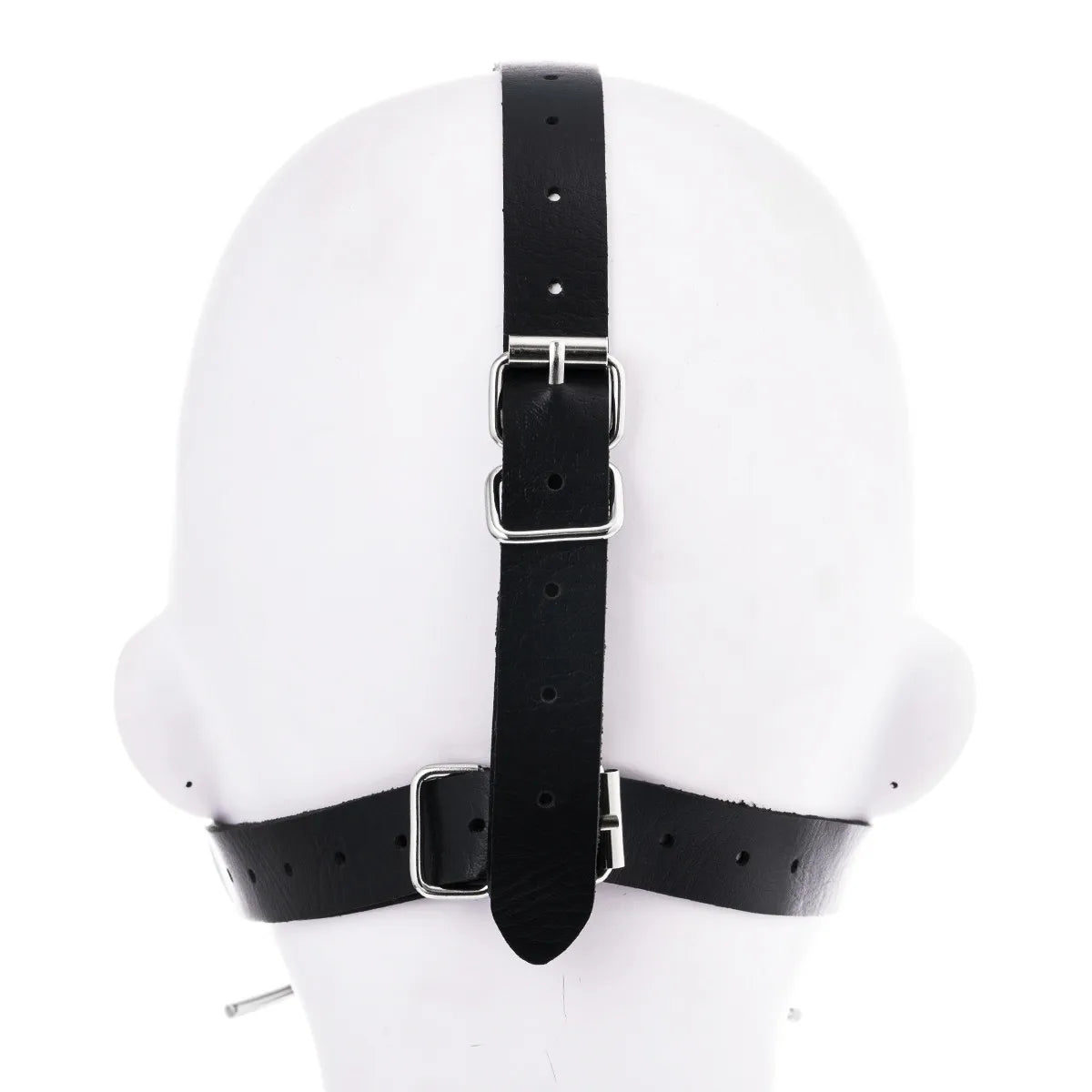 Bdsm Slave Metal Nose Hook,Oral Fixation Fetish Open Mouth Bite Gag with Nose Clip,SM Leather Head Bondage Harness Strap Sex Toy