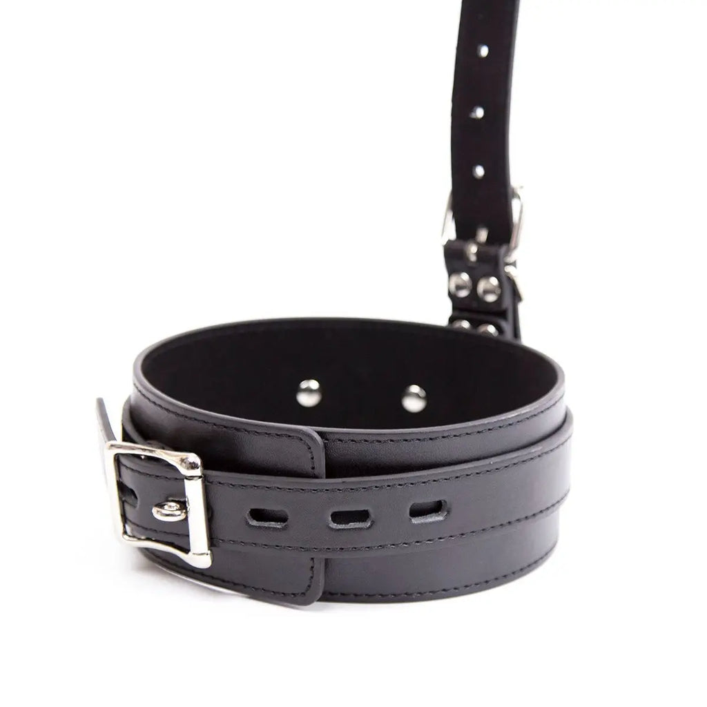 Slave Bondage Leather Choker Collar Strap with Smooth Stainless Steel Nose Hook for Fetish Bdsm Restraint Flirting Sex Toys