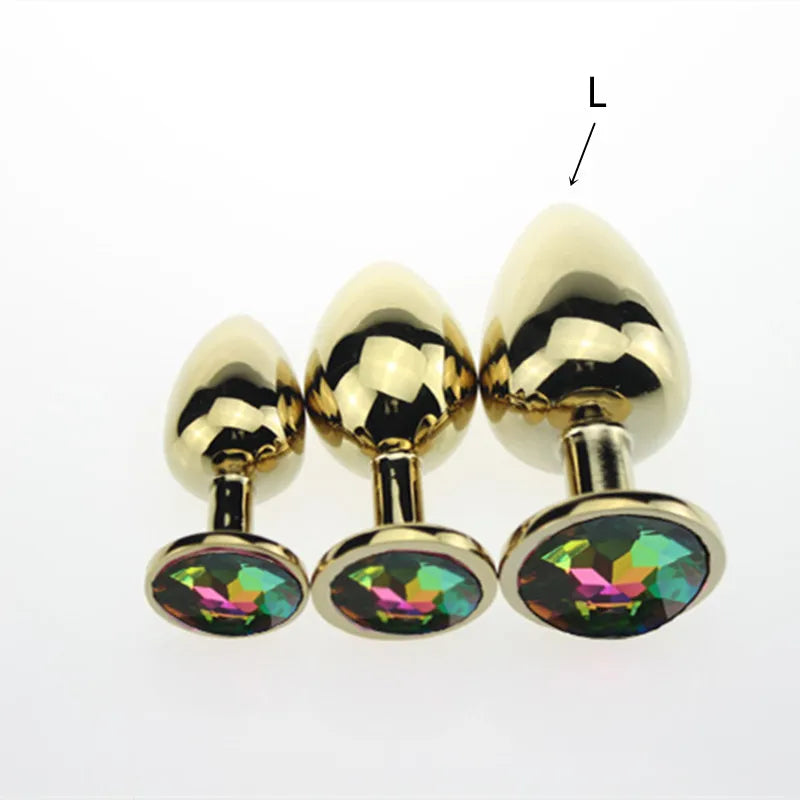 3 Size Anal plug S/M/L Stainless Steel Metal Anal Plug Sex Toys for Adults Female/Male Dildo Anal toys Women Men Gay Butt Plug