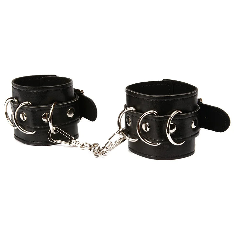 Pu Leather Handcuff Bdsm Bondage Hand Cuffs Adults Erotic Toys Femdom Slave Restraints Sm Games Fetish Guy Sex Toys For Couples