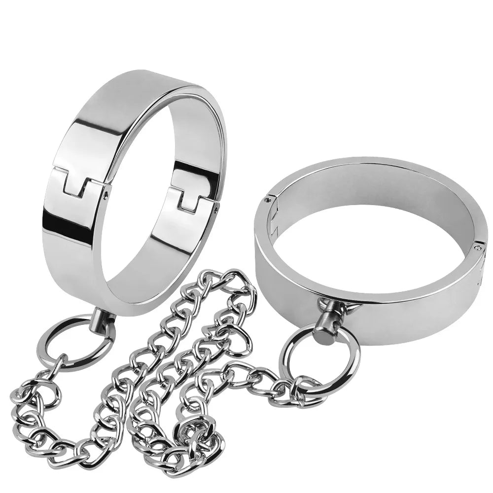 Erotic Metal Handcuffs BDSM Footcuffs Hand Restraint Cuffs Sex Bondage Slave Intimate Adult Games Sex Toys For Couple