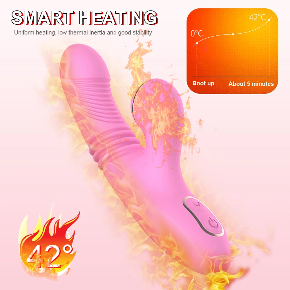 Adult Toys G Spot Dildo Vibrator Sex Toy Heating Telescopic Thrusting Sex Product Vibration for Women Female Clitoris Stimulator