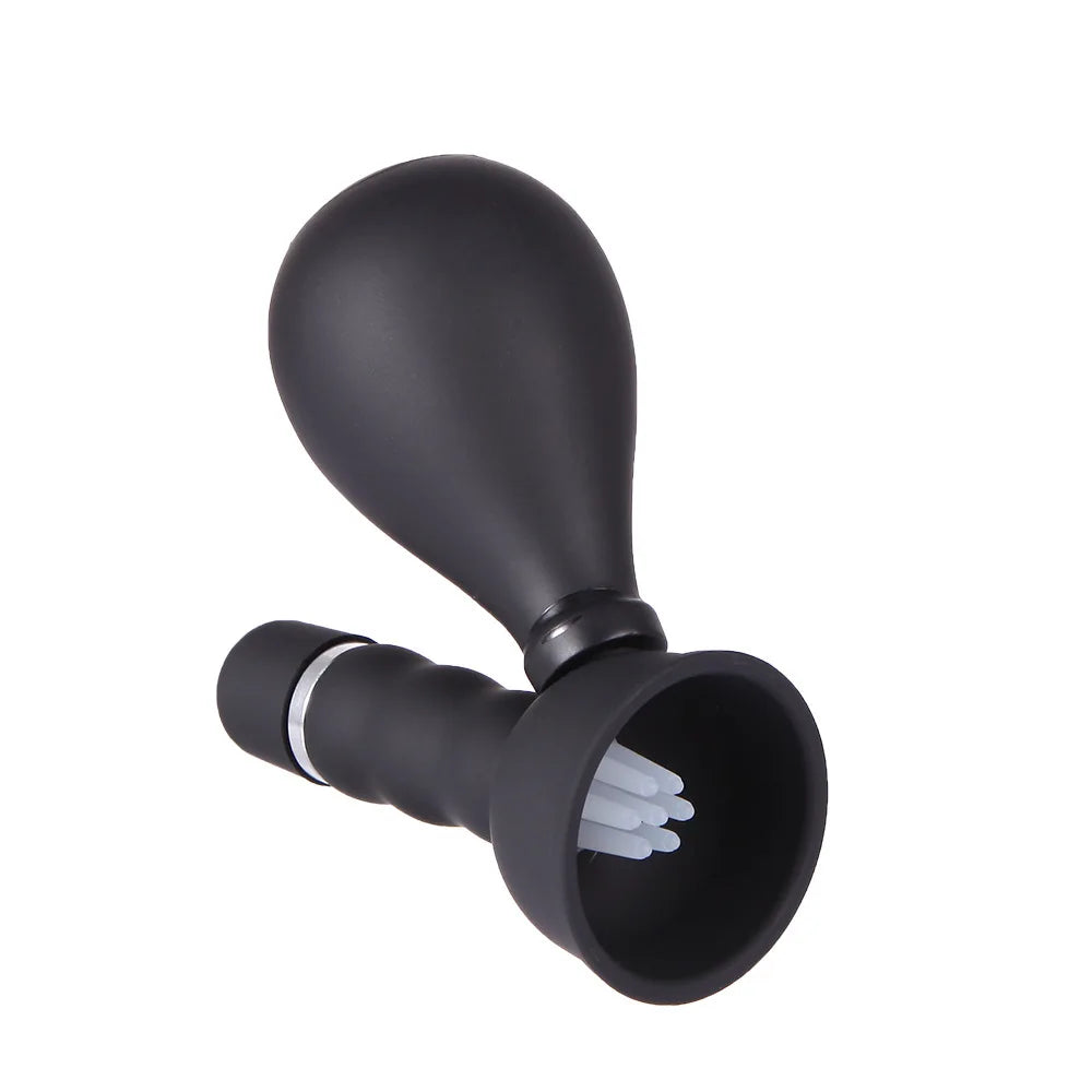 Nipple Sucker Vibrator With Brush Breast Nipple Pussy Clit Stimulation Massager Breast Enlargement Pump Adult Sex Toys For Women