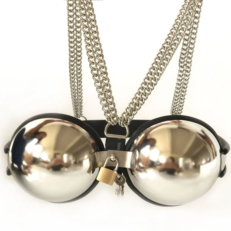 Stainless Steel Bra Breast Bondage Limit Chastity Belt Bdsm Products Cosplay Adult Games Sex Toys For Women Restraints