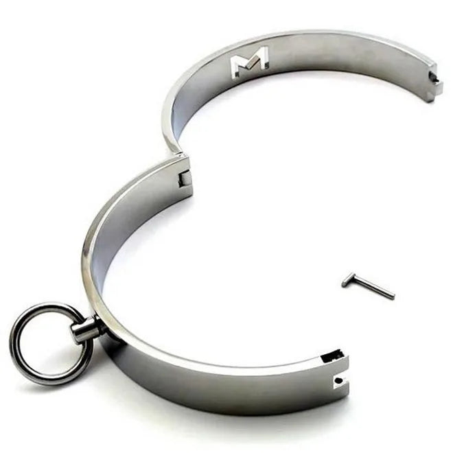 SM Metal Stainless Steel  Neck Collar BDSM Sexy Leash Ring Chain Slave Bondage Toys Role Play Erotic Sex Toys For Women Men