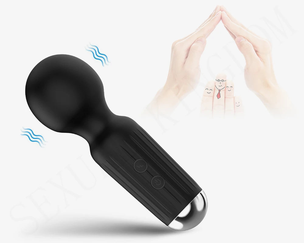 Strong Motors Vibrators Mini AV Wand 20 Modes Sticks Small Portable G-spot Clitoral Stimulator Female Masturbator Adult Sex Toys