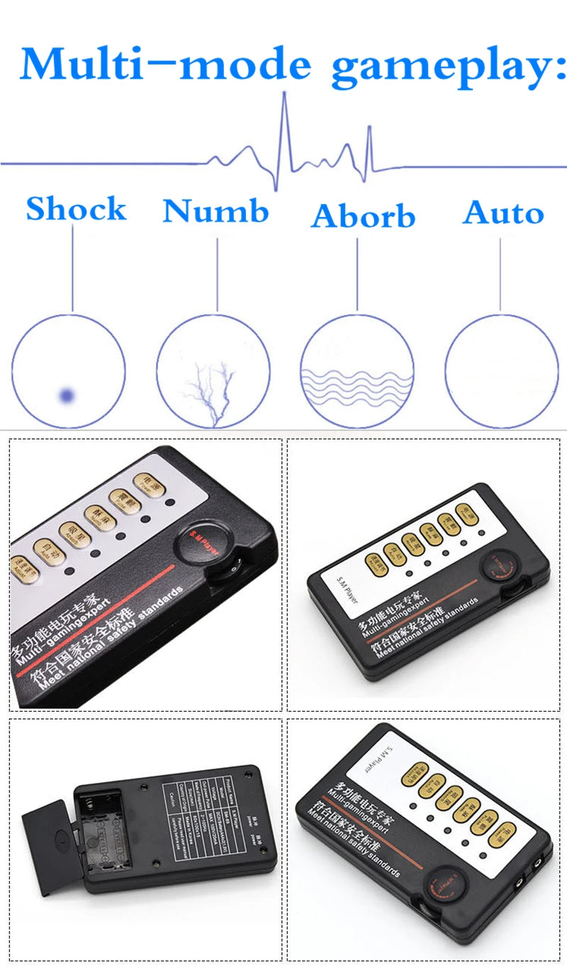 Electro Shock Big Anal Plug Penis Cock Ring Nipple Sucker Adult Game Sex Toys For Women Men Electric Shock Masturbation Orgasm