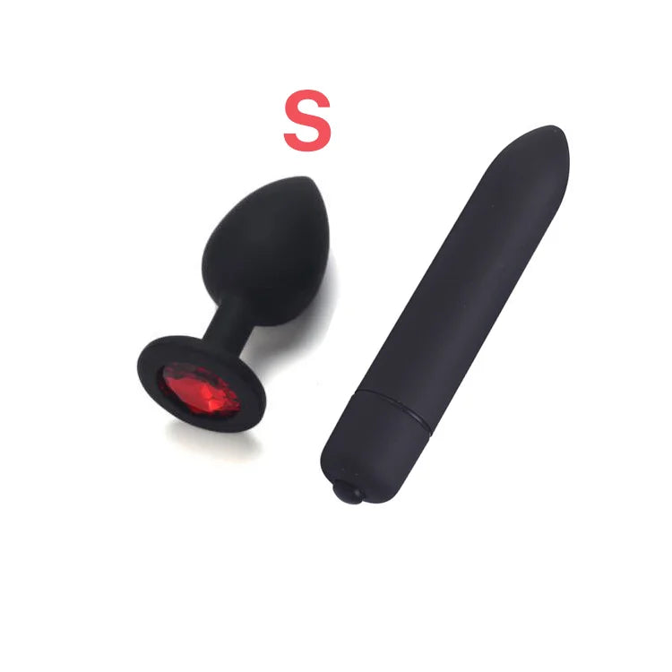 Adult Silicone Anal Plug Dildos Bullet Vibrator Butt Plugs Sex Toys for Women Men Gay Prostate Massager Anal Masturbating S/M/L