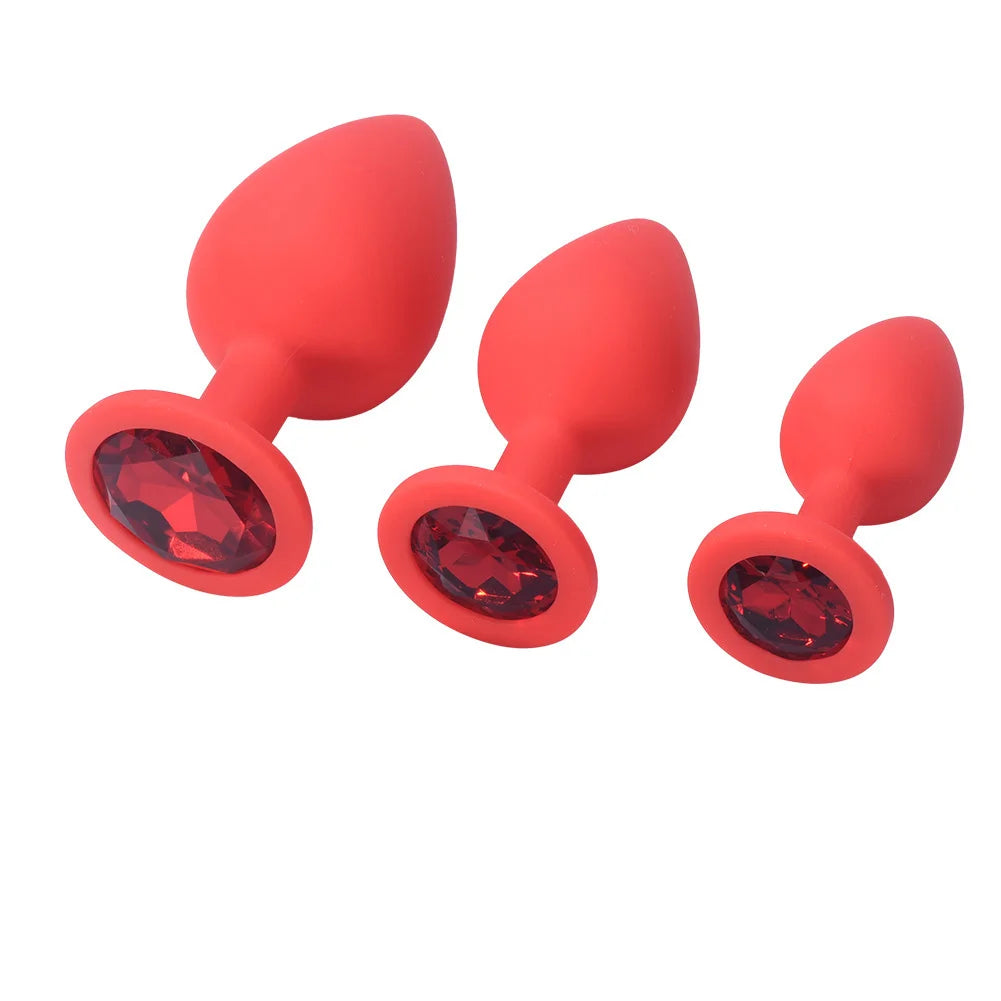 Adult Silicone Anal Plug Dildos Bullet Vibrator Butt Plugs Sex Toys for Women Men Gay Prostate Massager Anal Masturbating S/M/L