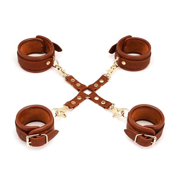 SMSPADE Leather Handcuffs BDSM Bondage Fetish Slave Sex Toys For Couples Wrist Cuffs Restraints Kit Erotic Adult Games Sex Shop