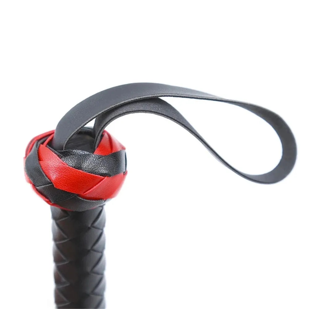 Durable Woven Pattern Leather Whip Bdsm Bondage Restraints Adult Games Sex Toys For Couples Flirting Erotic Products Party Props