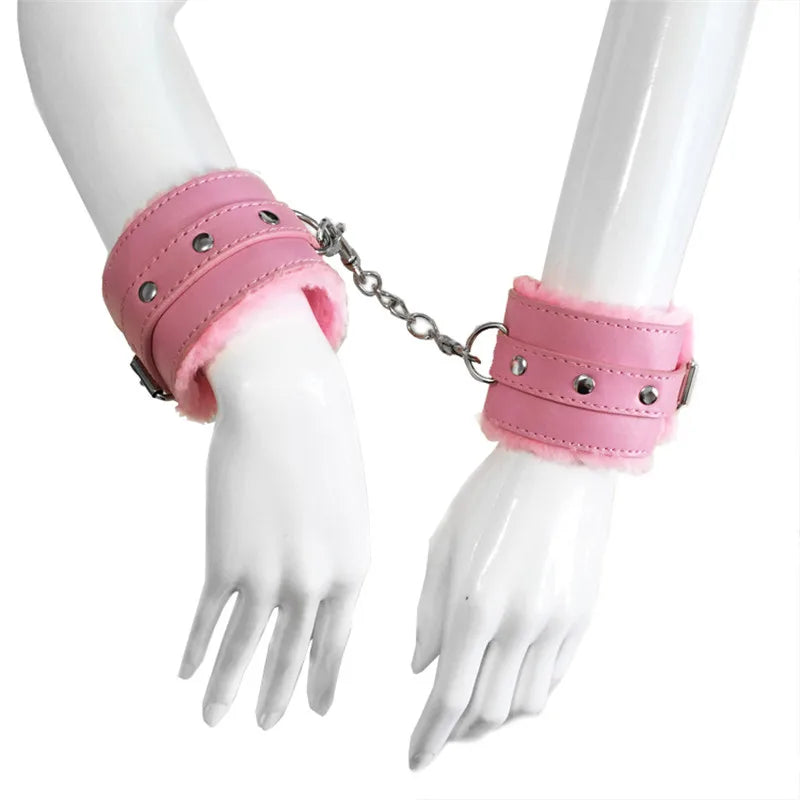 Erotic Sex Toys For Women Men Couples Adults Games Products BDSM Bondage Restraint Set Fetish Handcuffs Leather Whip Spanking