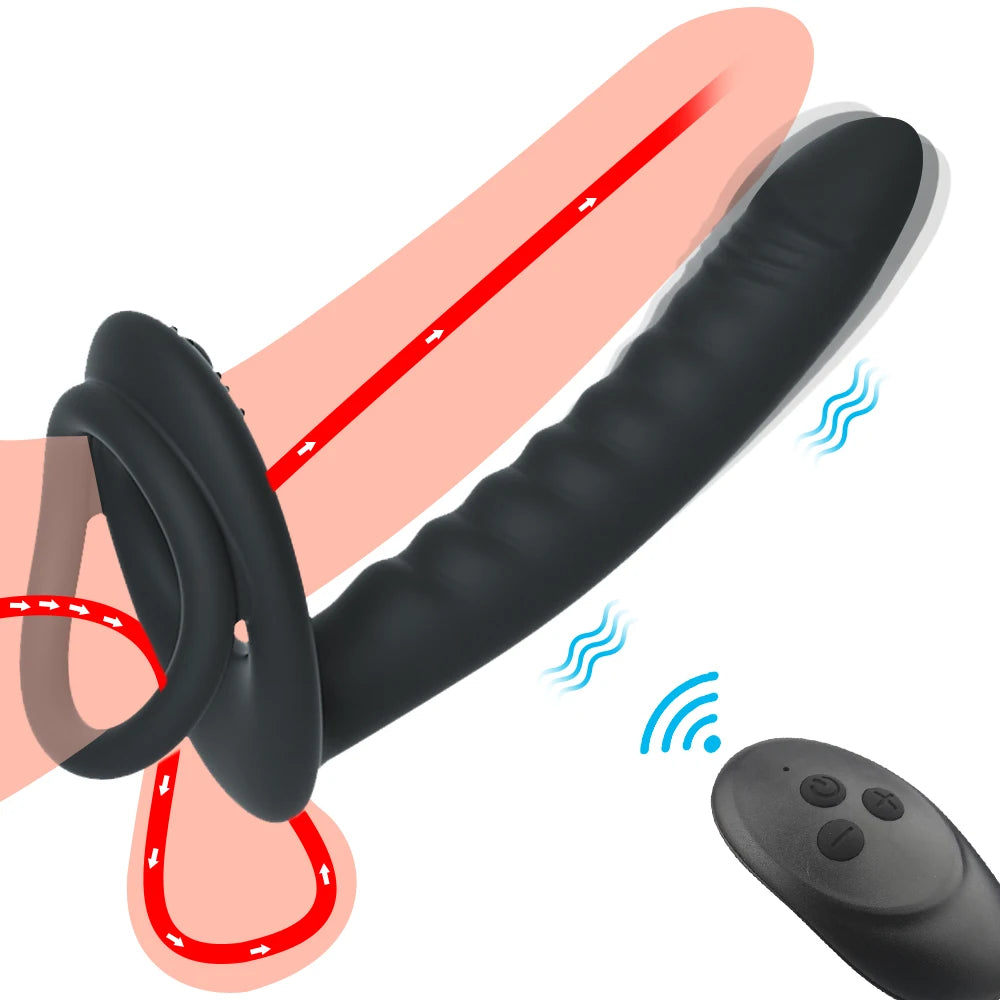 Double Penetration Penis Strapon Dildo Sex Toys For Women Man Strap On Penis Anal Beads Plug Adult G Spot Toys For Adults 18