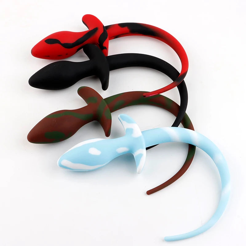 Pig tail silicone Butt plug sex toy adult product for woman,anal plug dog tails Slave cosplay submisson piggy girl Puppy Play