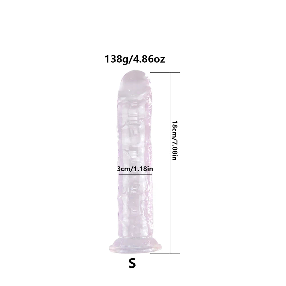 Jelly Dildo 6 sizes Penis Adjustable Strapon Dildo Realistic Sex Toys For Lesbian Women Couples Suction Cup Dildo Pants